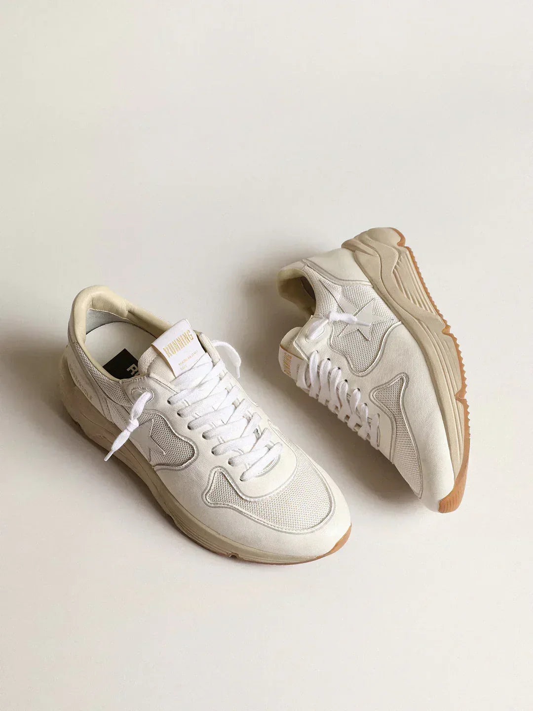 GGDB - Running Sole homme en résille et nappa blancs