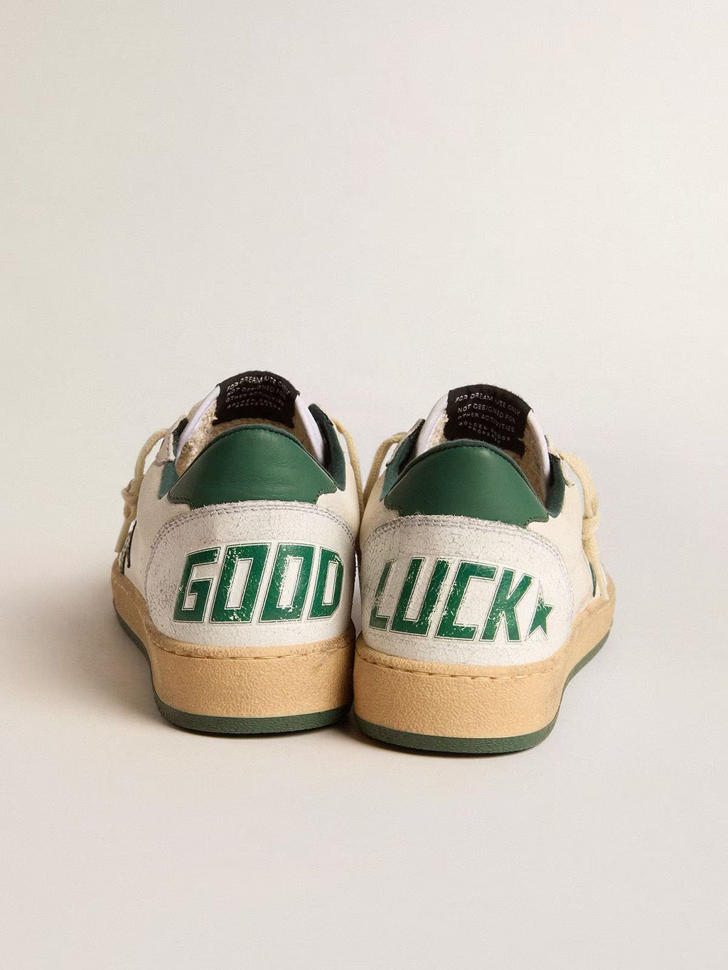Ball Star Wishes pour homme en cuir nappa blanc avec étoile et contrefort en cuir vert