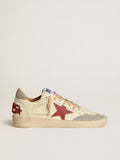 Ball Star LTD pour homme en cuir nappa avec étoile en cuir rouge et contrefort en cuir velours gris