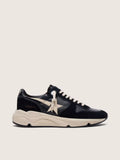 Running Sole homme en nappa et daim noirs avec étoile blanche