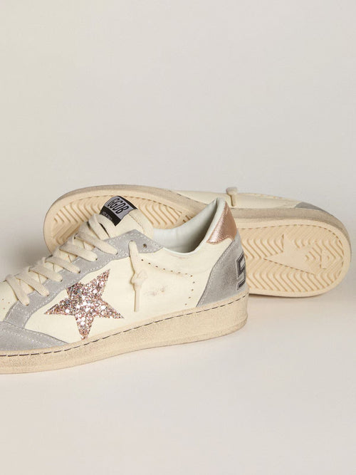 Ball Star en cuir nappa avec étoile à paillettes et contrefort lamé